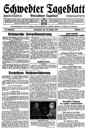 Schwedter Tageblatt on Jan 25, 1941