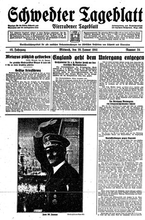 Schwedter Tageblatt vom 29.01.1941