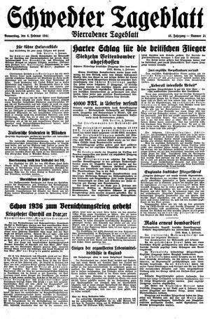 Schwedter Tageblatt vom 06.02.1941