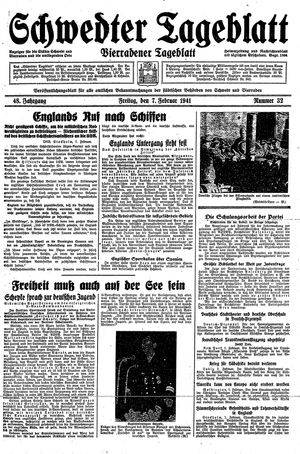 Schwedter Tageblatt vom 07.02.1941