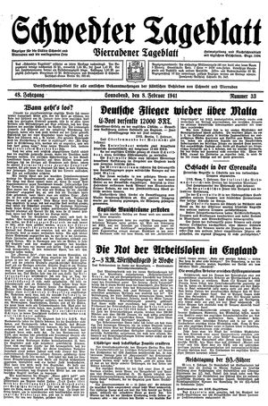 Schwedter Tageblatt vom 08.02.1941