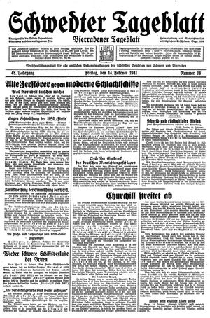 Schwedter Tageblatt vom 14.02.1941