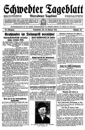 Schwedter Tageblatt vom 15.02.1941
