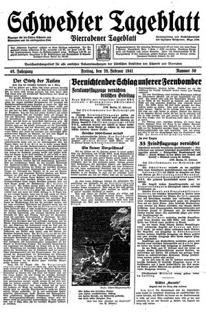 Schwedter Tageblatt vom 28.02.1941