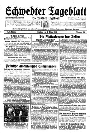 Schwedter Tageblatt vom 07.03.1941