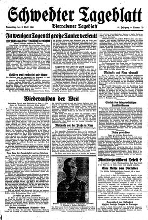 Schwedter Tageblatt vom 03.04.1941