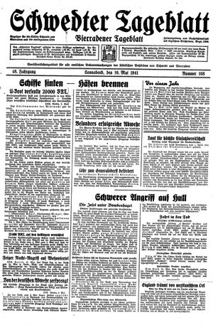 Schwedter Tageblatt vom 10.05.1941