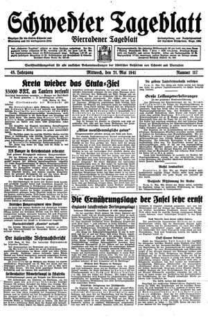 Schwedter Tageblatt on May 21, 1941