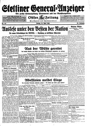 Stettiner General-Anzeiger vom 24.04.1936