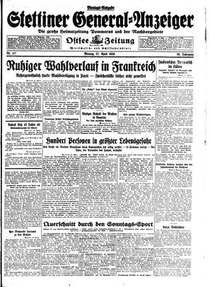 Stettiner General-Anzeiger on Apr 27, 1936