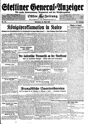 Stettiner General-Anzeiger vom 30.04.1936