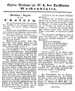 Treffurter Wochen-Blatt vom 27.10.1849