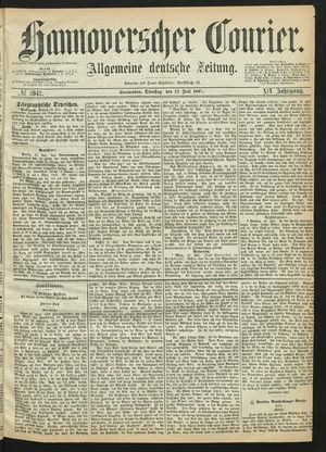 Hannoverscher Kurier vom 23.07.1867