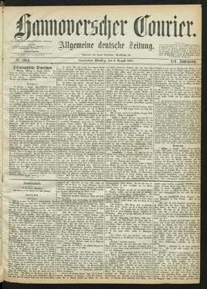 Hannoverscher Kurier on Aug 6, 1867