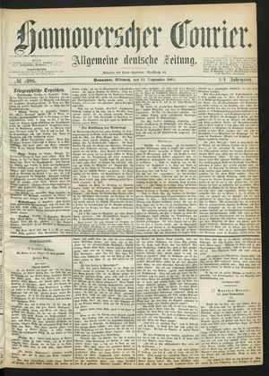 Hannoverscher Kurier on Sep 11, 1867