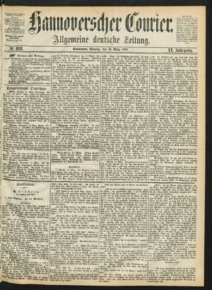 Hannoverscher Kurier vom 16.03.1868