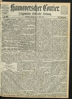 Hannoverscher Kurier vom 17.04.1868