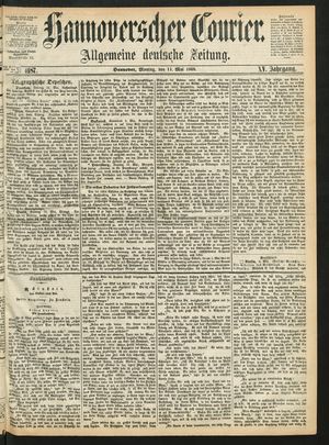 Hannoverscher Kurier vom 11.05.1868