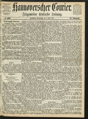 Hannoverscher Kurier vom 14.05.1868