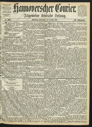 Hannoverscher Kurier on May 16, 1868