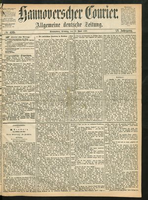 Hannoverscher Kurier on Jun 15, 1868