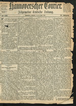 Hannoverscher Kurier on Jun 30, 1868