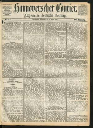 Hannoverscher Kurier vom 19.08.1869