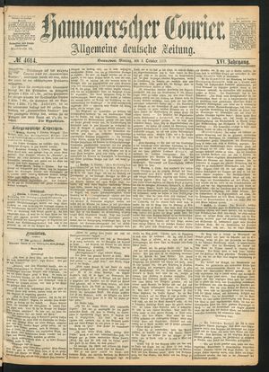 Hannoverscher Kurier vom 04.10.1869