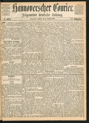 Hannoverscher Kurier vom 28.12.1869