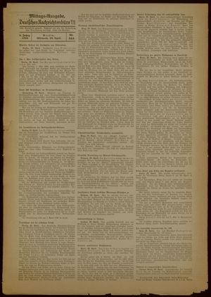 Deutsches Nachrichtenbüro vom 29.04.1936