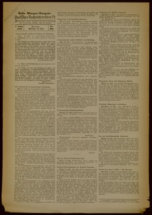 Deutsches Nachrichtenbüro vom 13.07.1936