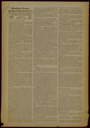 Deutsches Nachrichtenbüro vom 13.07.1936
