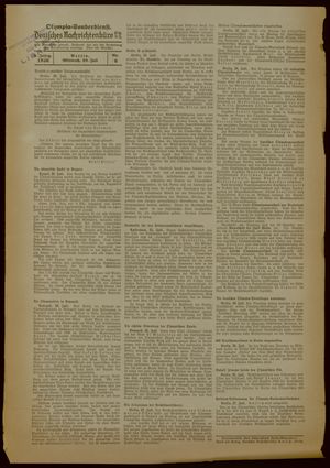 Deutsches Nachrichtenbüro vom 29.07.1936