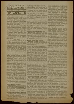 Deutsches Nachrichtenbüro vom 05.08.1936