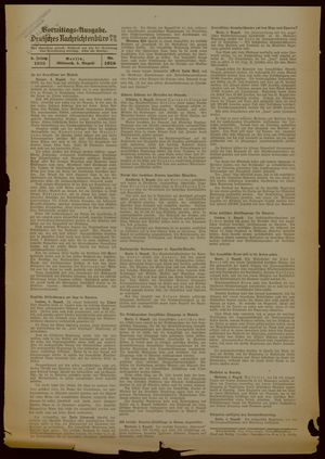 Deutsches Nachrichtenbüro vom 05.08.1936