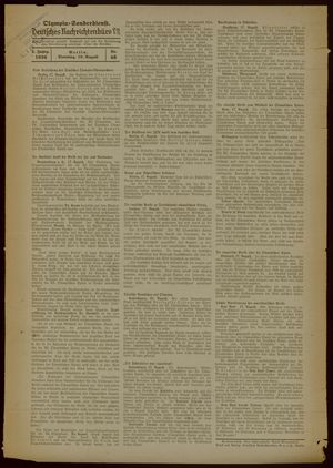 Deutsches Nachrichtenbüro vom 18.08.1936