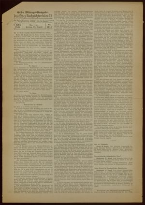 Deutsches Nachrichtenbüro on Aug 28, 1936