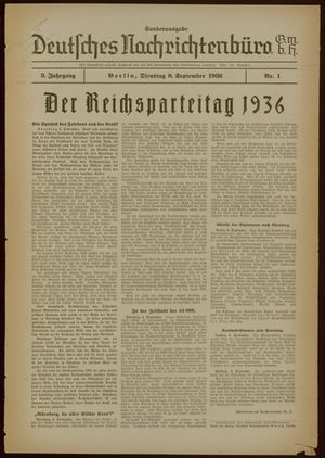 Deutsches Nachrichtenbüro vom 08.09.1936