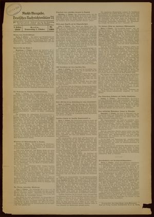 Deutsches Nachrichtenbüro vom 01.10.1936
