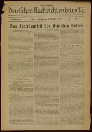 Deutsches Nachrichtenbüro vom 04.10.1936