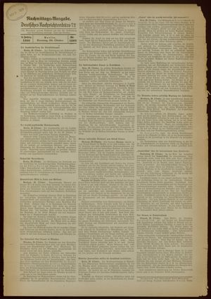 Deutsches Nachrichtenbüro vom 20.10.1936