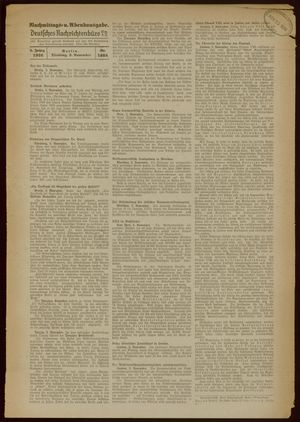 Deutsches Nachrichtenbüro vom 03.11.1936