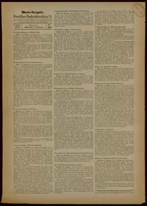 Deutsches Nachrichtenbüro vom 17.02.1937
