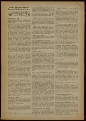 Deutsches Nachrichtenbüro vom 22.02.1937