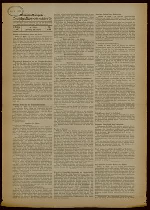 Deutsches Nachrichtenbüro vom 16.04.1937