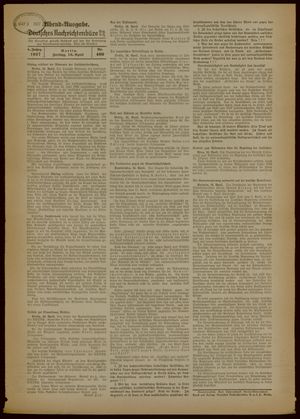 Deutsches Nachrichtenbüro vom 16.04.1937