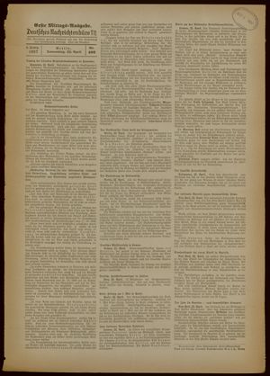 Deutsches Nachrichtenbüro vom 22.04.1937