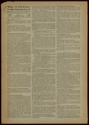 Deutsches Nachrichtenbüro vom 11.05.1937