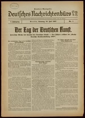 Deutsches Nachrichtenbüro vom 18.07.1937