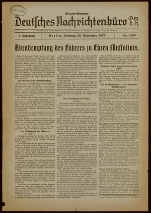 Deutsches Nachrichtenbüro vom 28.09.1937